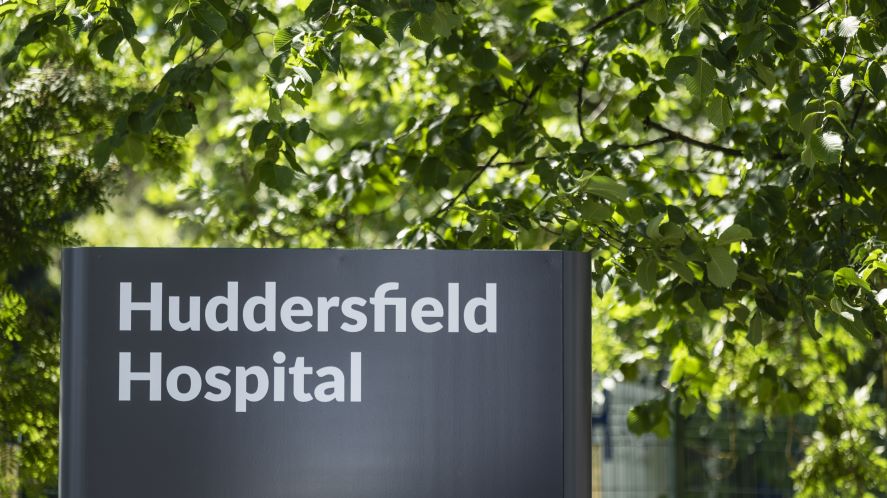 Huddersfield hospital signage